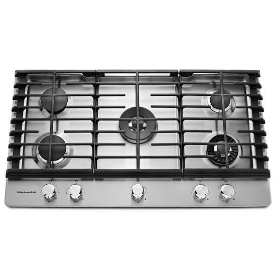 KitchenAid KCGS956ESS 36'' 5Burner Gas Cooktop with Griddle